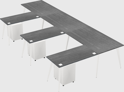 Modern l-shaped office desk