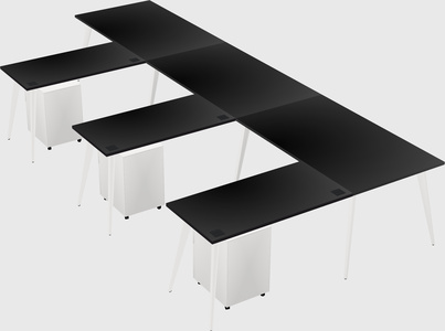 Modern l-shaped office desk