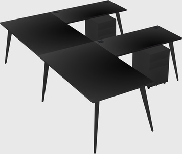 Modern l-shaped office desk
