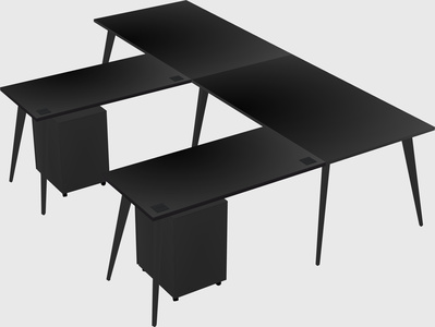 Modern l-shaped office desk