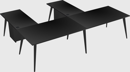 Modern l-shaped office desk