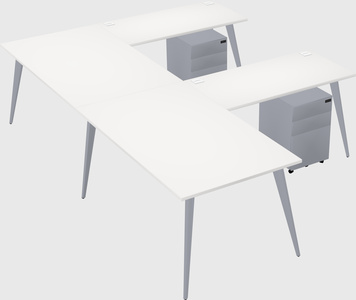 Modern l-shaped office desk