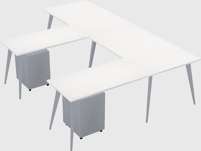 Modern l-shaped office desk