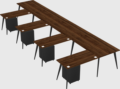 Modern l-shaped office desk