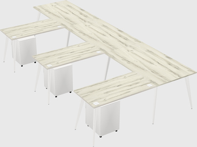 Modern l-shaped office desk