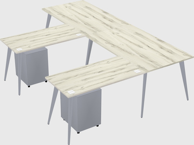 Modern l-shaped office desk