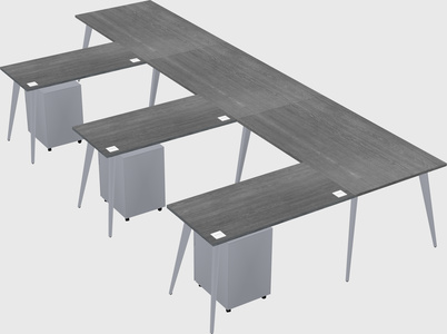 Modern l-shaped office desk