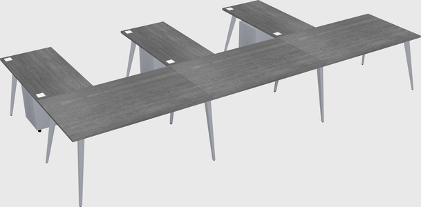 Modern l-shaped office desk