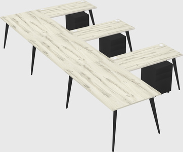 Modern l-shaped office desk