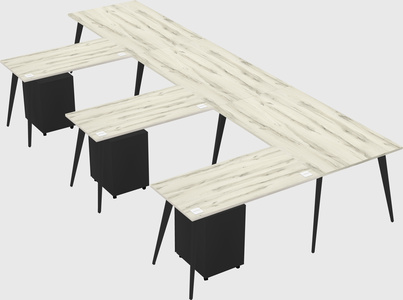 Modern l-shaped office desk