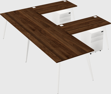 Modern l-shaped office desk
