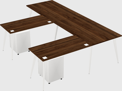 Modern l-shaped office desk