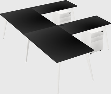 Modern l-shaped office desk