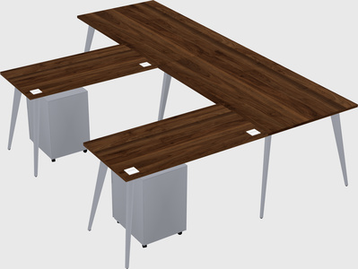 Modern l-shaped office desk