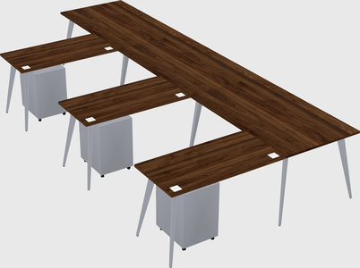 Modern l-shaped office desk