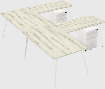 Modern l-shaped office desk