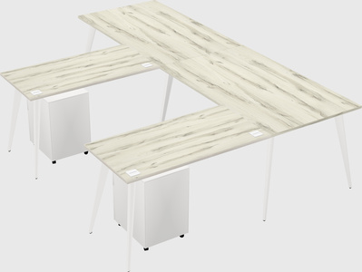 Modern l-shaped office desk
