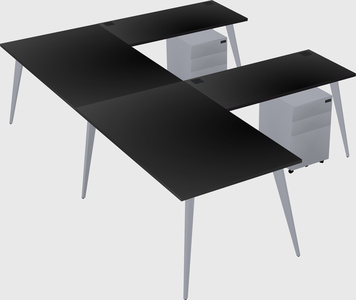 Modern l-shaped office desk