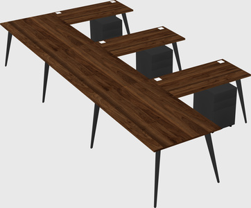 Modern l-shaped office desk