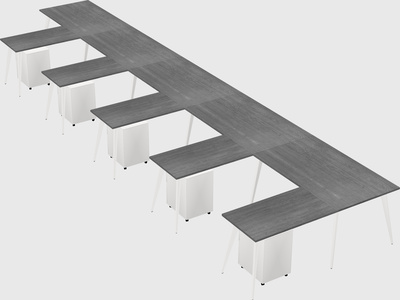 Modern l-shaped office desk