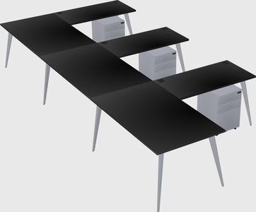 Modern l-shaped office desk