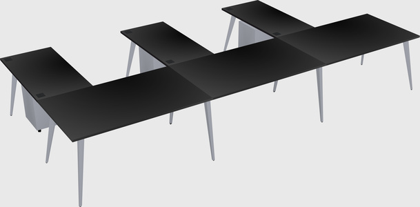 Modern l-shaped office desk