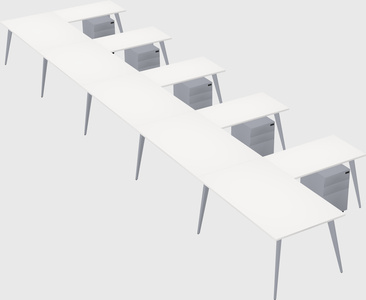 Modern l-shaped office desk