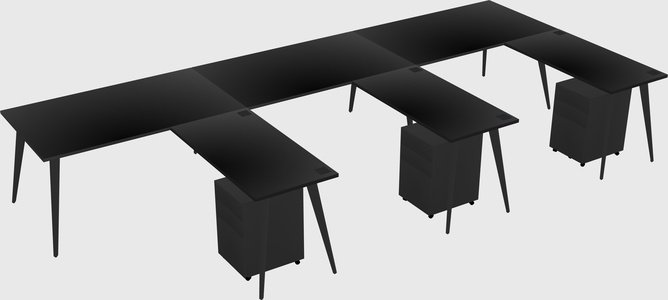 Modern L-shaped Office Desk