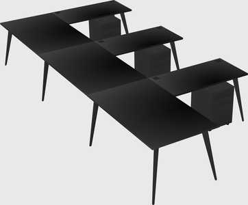 Modern l-shaped office desk