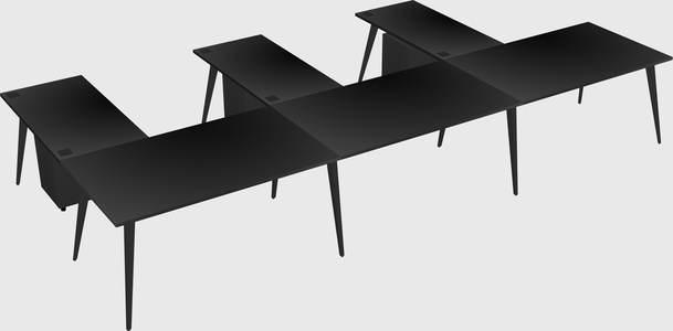 Modern l-shaped office desk