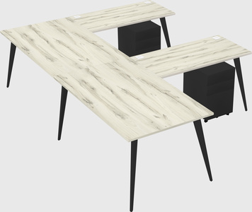 Modern l-shaped office desk