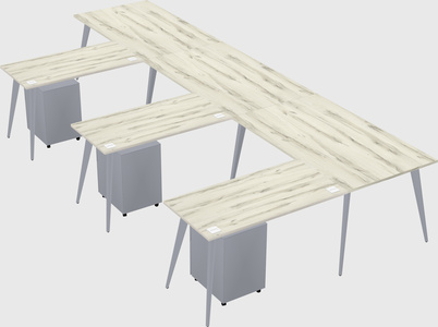 Modern l-shaped office desk