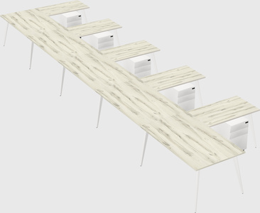 Modern l-shaped office desk