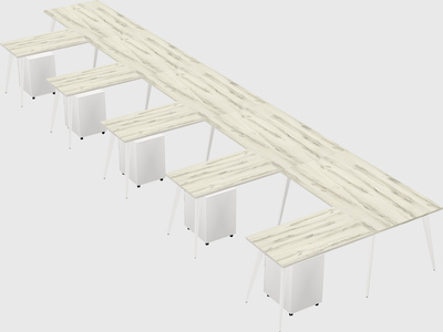 Modern l-shaped office desk