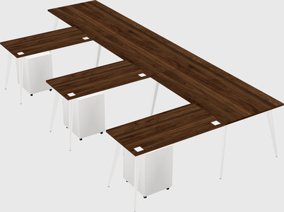 Modern l-shaped office desk