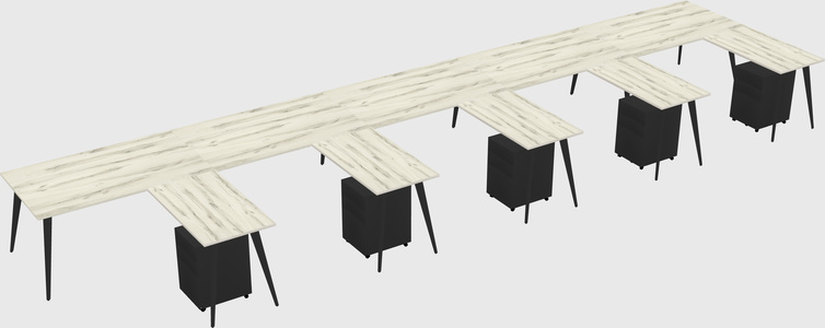 Modern l-shaped office desk