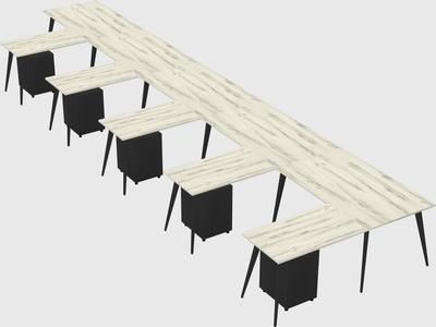 Modern l-shaped office desk