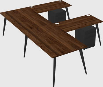 Modern l-shaped office desk