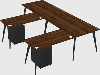 Modern l-shaped office desk