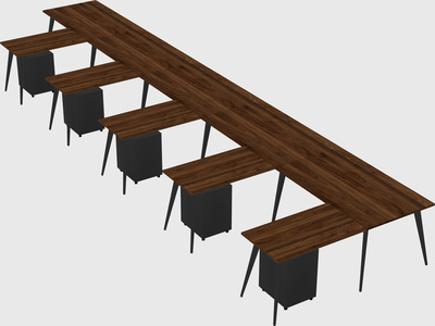 Modern l-shaped office desk