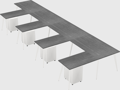 Modern l-shaped office desk