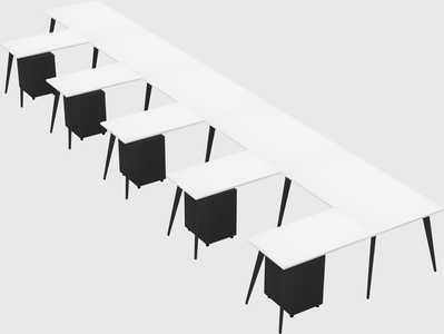Modern l-shaped office desk