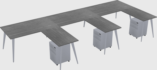 Modern l-shaped office desk