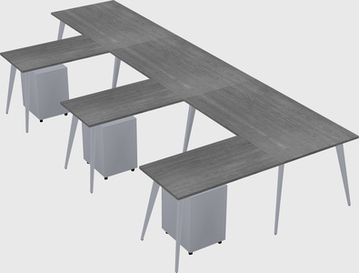 Modern l-shaped office desk