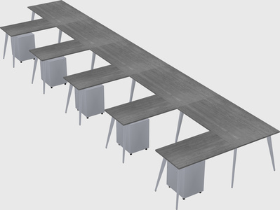 Modern l-shaped office desk