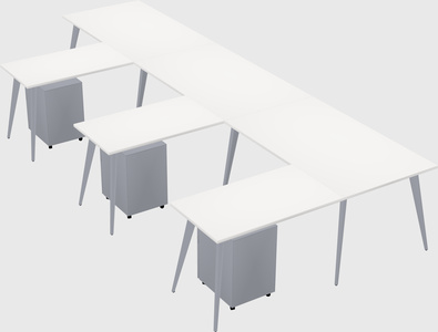 Modern l-shaped office desk