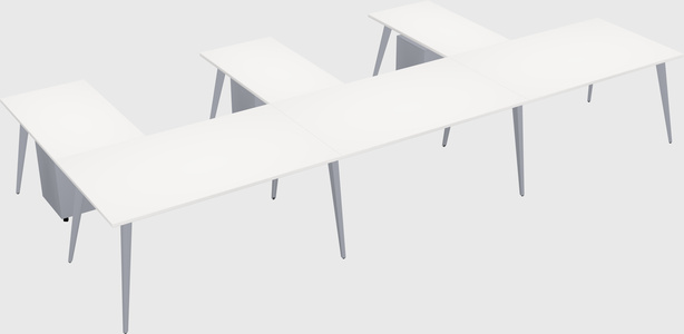 Modern l-shaped office desk
