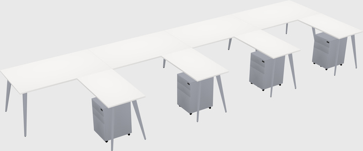 Modern L-shaped Office Desk