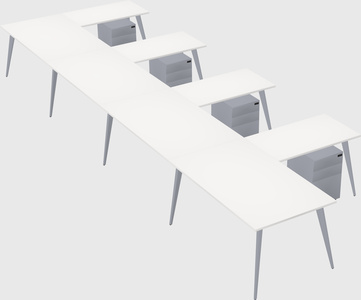 Modern l-shaped office desk