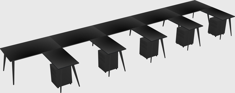 Modern L-shaped Office Desk
